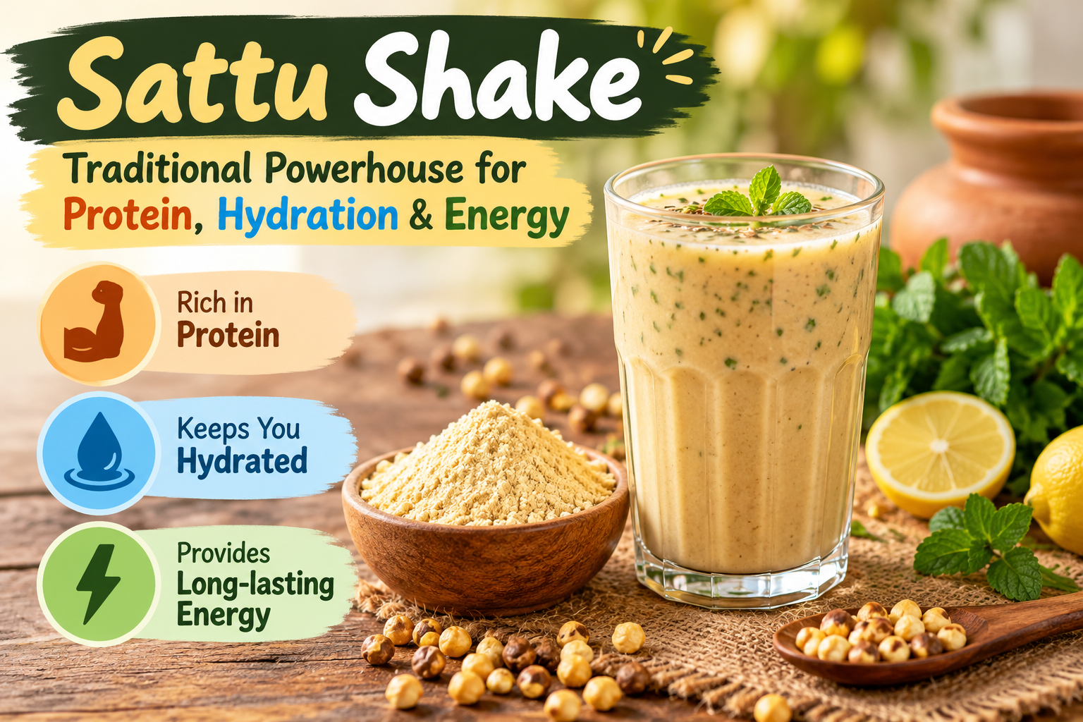 Sattu Shake: Traditional Powerhouse for Protein, Hydration & Energy